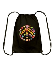 Peace Love Tie Die Hippie Drawstring Bag tile