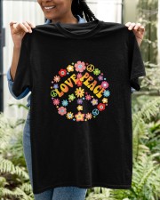 Peace Love Tie Die Hippie Classic T-Shirt apparel-classic-tshirt-lifestyle-front-130