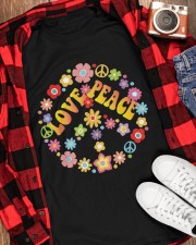 Peace Love Tie Die Hippie Classic T-Shirt apparel-classic-tshirt-lifestyle-front-163