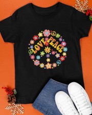 Peace Love Tie Die Hippie Classic T-Shirt apparel-classic-tshirt-lifestyle-front-83