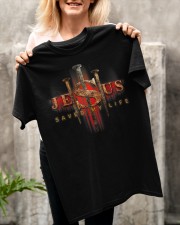 Jesus Saved My Life Christian Prayer Classic T-Shirt apparel-classic-tshirt-lifestyle-front-117