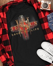 Jesus Saved My Life Christian Prayer Classic T-Shirt apparel-classic-tshirt-lifestyle-front-163