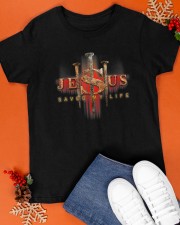 Jesus Saved My Life Christian Prayer Classic T-Shirt apparel-classic-tshirt-lifestyle-front-83