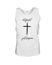 Not perfect just forgiven Christ Unisex Tank tile
