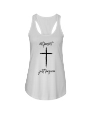 Not perfect just forgiven Christ Ladies Flowy Tank tile