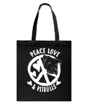 Cute Peace Love Pitbulls Tote Bag tile