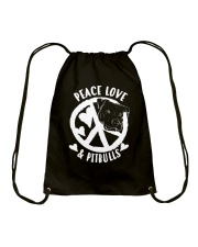 Cute Peace Love Pitbulls Drawstring Bag tile