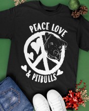 Cute Peace Love Pitbulls Classic T-Shirt apparel-classic-tshirt-lifestyle-back-69