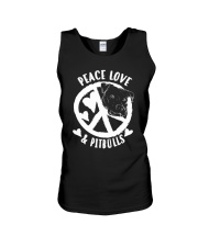 Cute Peace Love Pitbulls Unisex Tank tile