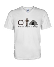 A Lot Can Happen In 3 Days Christian V-Neck T-Shirt tile