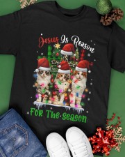 Cats Jesus Is Reason For The Season Classic T-Shirt apparel-classic-tshirt-lifestyle-back-69