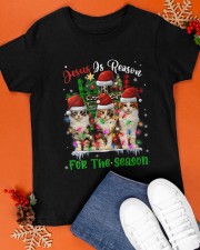 Cats Jesus Is Reason For The Season Classic T-Shirt apparel-classic-tshirt-lifestyle-front-83