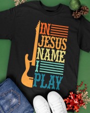 In Jesus Name I Play Guitar Christian Classic T-Shirt apparel-classic-tshirt-lifestyle-back-69