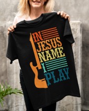 In Jesus Name I Play Guitar Christian Classic T-Shirt apparel-classic-tshirt-lifestyle-front-117