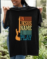 In Jesus Name I Play Guitar Christian Classic T-Shirt apparel-classic-tshirt-lifestyle-front-130