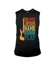 In Jesus Name I Play Guitar Christian Sleeveless Tee tile