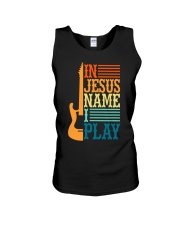 In Jesus Name I Play Guitar Christian Unisex Tank tile