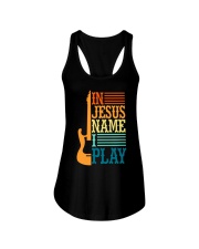 In Jesus Name I Play Guitar Christian Ladies Flowy Tank tile