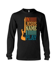 In Jesus Name I Play Guitar Christian Long Sleeve Tee tile