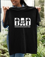 Dad Christian Man Of God Hero Jesus Classic T-Shirt apparel-classic-tshirt-lifestyle-front-130