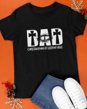 Dad Christian Man Of God Hero Jesus Classic T-Shirt apparel-classic-tshirt-lifestyle-front-83