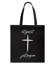 Not perfect just forgiven Jesus Tote Bag tile
