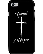 Not perfect just forgiven Jesus Phone Case tile