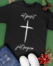 Not perfect just forgiven Jesus Classic T-Shirt apparel-classic-tshirt-lifestyle-back-69