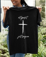 Not perfect just forgiven Jesus Classic T-Shirt apparel-classic-tshirt-lifestyle-front-130