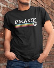 Vintage Retro PEACE Hippy Hippie Classic T-Shirt apparel-classic-tshirt-lifestyle-26