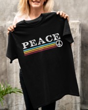 Vintage Retro PEACE Hippy Hippie Classic T-Shirt apparel-classic-tshirt-lifestyle-front-117