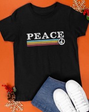 Vintage Retro PEACE Hippy Hippie Classic T-Shirt apparel-classic-tshirt-lifestyle-front-83