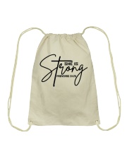 She Is Strong Shirt Proverbs Bible Drawstring Bag tile
