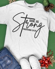 She Is Strong Shirt Proverbs Bible Classic T-Shirt apparel-classic-tshirt-lifestyle-back-69