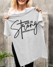 She Is Strong Shirt Proverbs Bible Classic T-Shirt apparel-classic-tshirt-lifestyle-front-117