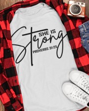 She Is Strong Shirt Proverbs Bible Classic T-Shirt apparel-classic-tshirt-lifestyle-front-163