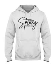She Is Strong Shirt Proverbs Bible Hooded Sweatshirt tile