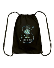 Let It Be Loves Guitar Hippie Drawstring Bag tile