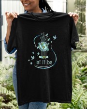 Let It Be Loves Guitar Hippie Classic T-Shirt apparel-classic-tshirt-lifestyle-front-130