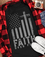 Faith Over Fear Cross US Flag Classic T-Shirt apparel-classic-tshirt-lifestyle-front-163