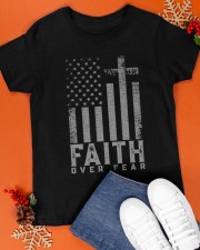 Faith Over Fear Cross US Flag Classic T-Shirt apparel-classic-tshirt-lifestyle-front-83