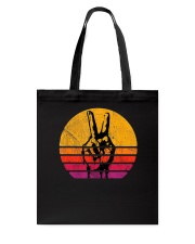 Retro Peace Love Hippie Tote Bag tile