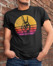 Retro Peace Love Hippie Classic T-Shirt apparel-classic-tshirt-lifestyle-26