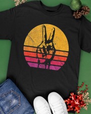 Retro Peace Love Hippie Classic T-Shirt apparel-classic-tshirt-lifestyle-back-69
