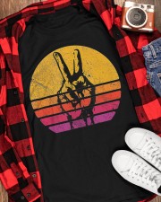 Retro Peace Love Hippie Classic T-Shirt apparel-classic-tshirt-lifestyle-front-163