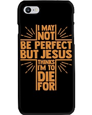 I May Not Be Perfect But Jesus Thinks Phone Case tile