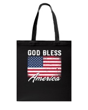 God Bless America USA Flag Tote Bag tile