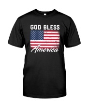 God Bless America USA Flag Classic T-Shirt front