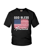 God Bless America USA Flag Youth T-Shirt tile