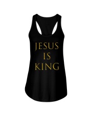Jesus is King Ancient Gold Ladies Flowy Tank tile